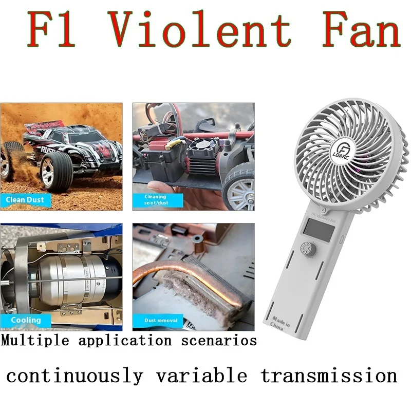 

Reddiar F1 Violent Fan Rc Remote Control Model Car Cooling Cleaning Blowing Dust Removal Outdoor Small Fan 2s-6s 50 Minutes