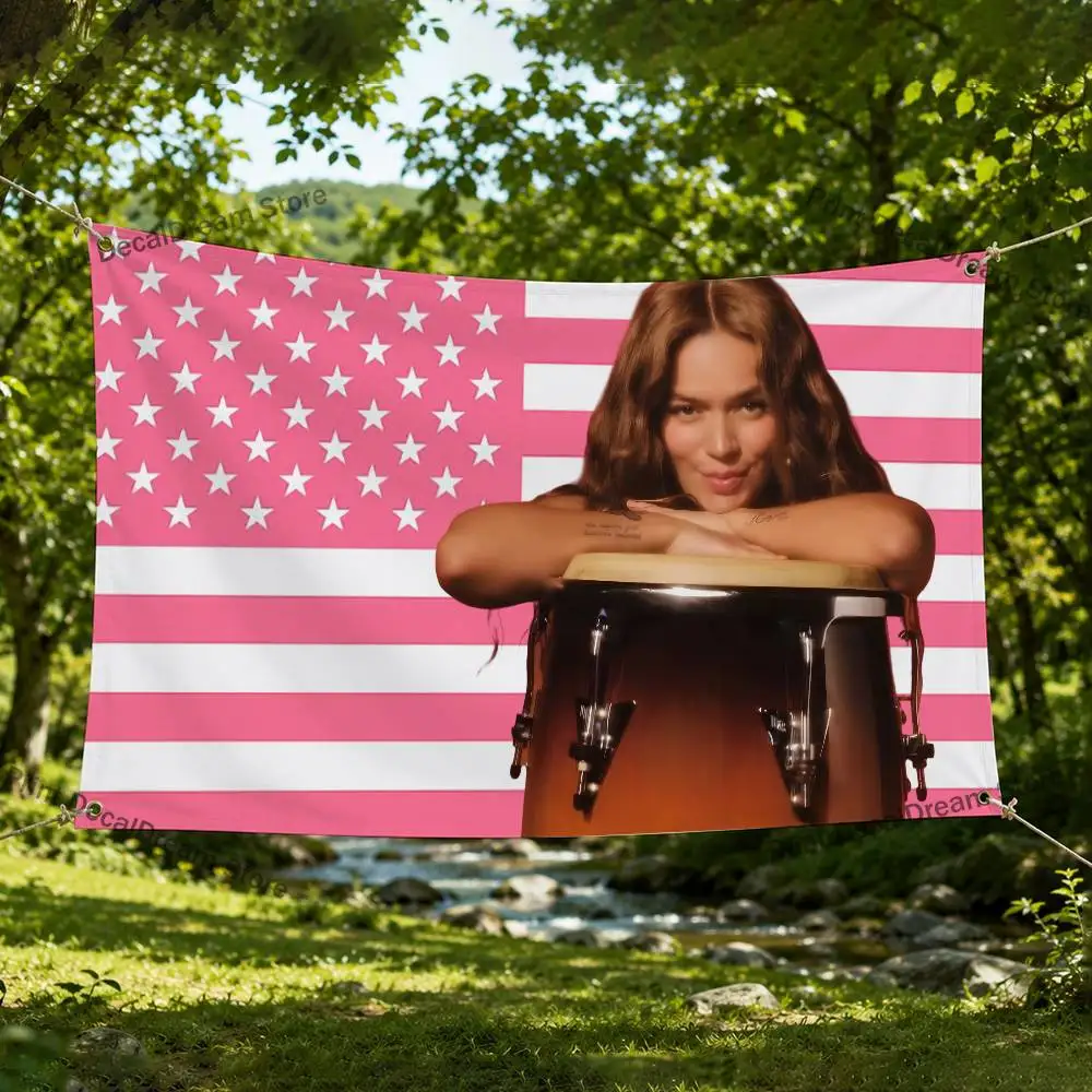 Singer K-Karol G High-Quality Flag Tapestry Banner Bedroom Living Room Bar Party Wall Decor Outdoor Use