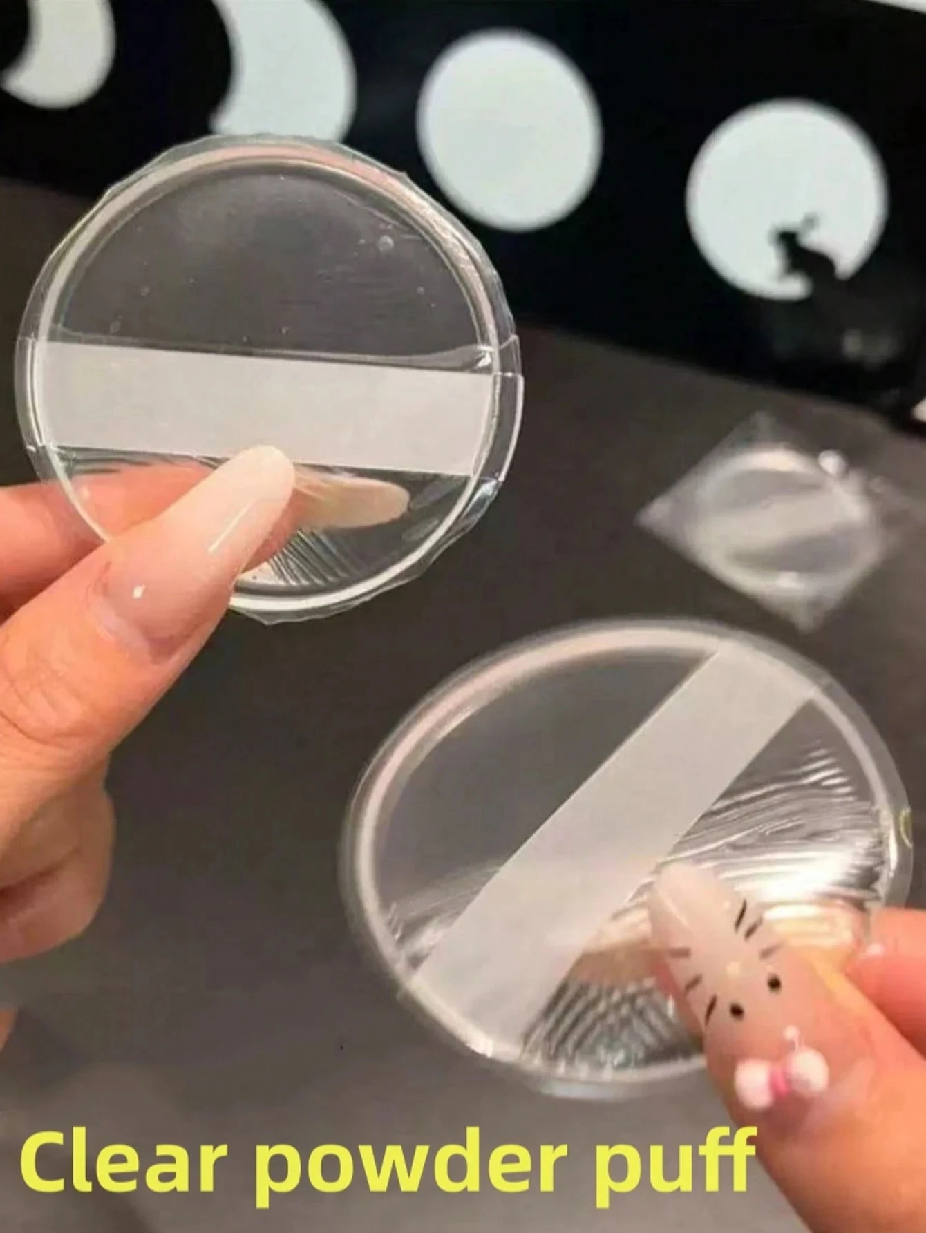 1/2 szt. Silikonowa gąbka do makijażu, kryształowa żelowa gąbka do podkładu BB na bazie wody, przezroczysta gąbka do podkładu, niechłonna