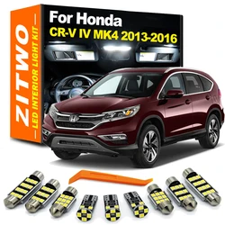 ZITWO 14Pcs LED Interior Light License Plate Lamp Kit For Honda CRV CR-V IV MK4 4 2013 2014 2015 2016 Map Dome Reading Led Bulb