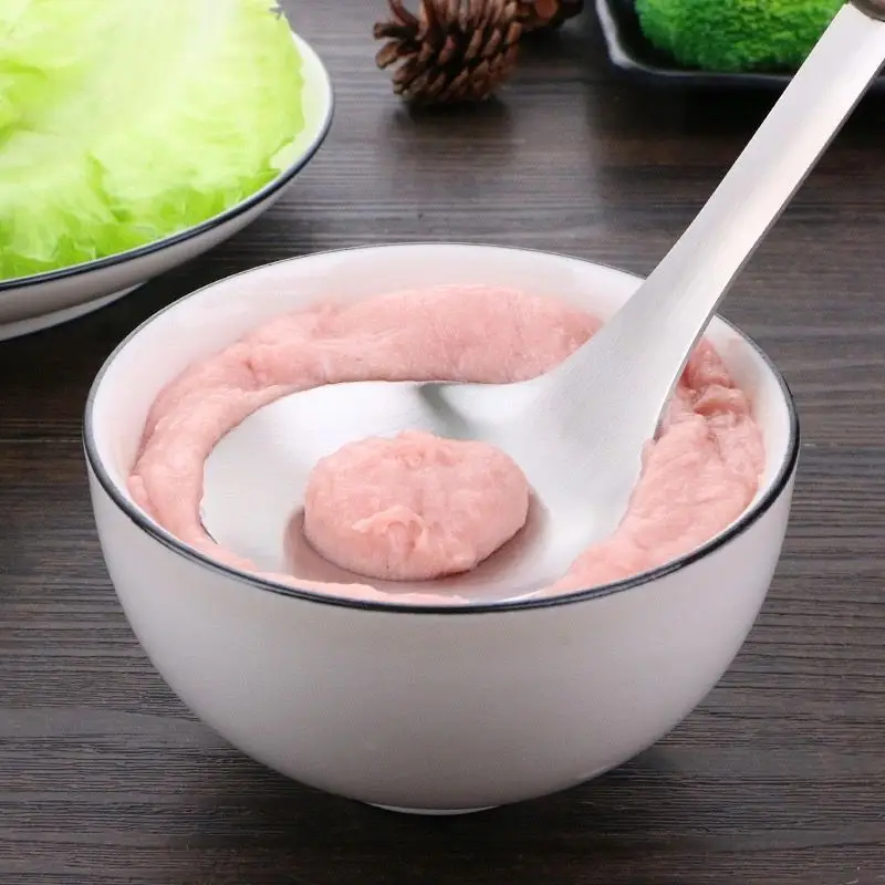 304 Stainless Steel Meatball Maker Spoon Meat Baller with Elliptical Leakage Hole Non‑Stick Meat Ball Mold Meat Baller Scoop