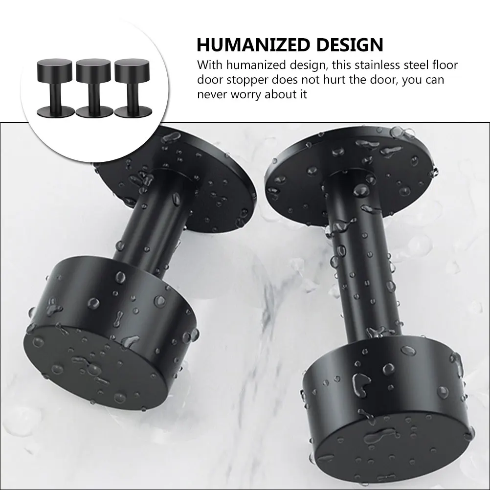 

3 Pcs Entry Door Top Set Stoppers for Wall Heavy Duty Stops Protector Anti-collision Stainless Steel Bumper Heavy Duty Stops
