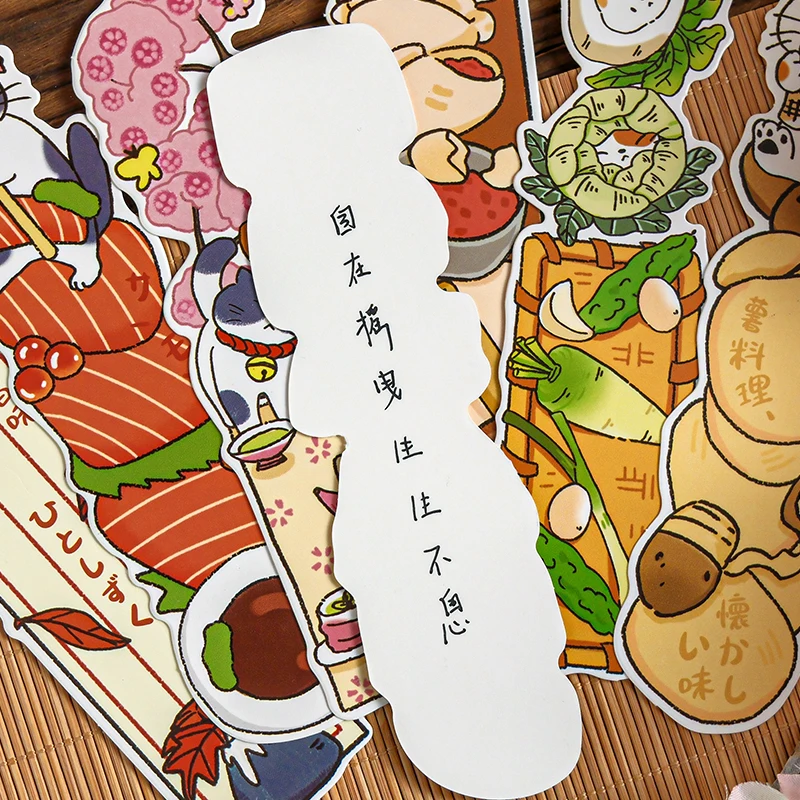 30 ورقة/مجموعة إشارة مرجعية لطيفة على شكل قطة للقراءة الإبداعية على شكل قطة إشارات مرجعية ورقية بطاقات ورقية مزخرفة هدية قرطاسية ​