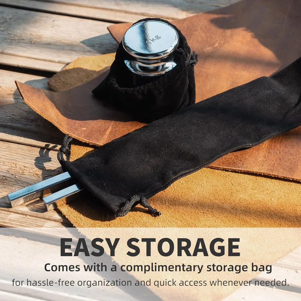 B23B للقطع والخياطة والنقش أداة ضغط جلدية من الفولاذ المقاوم للصدأ - أسطوانة ثقيلة + مجموعة أوزان جلدية