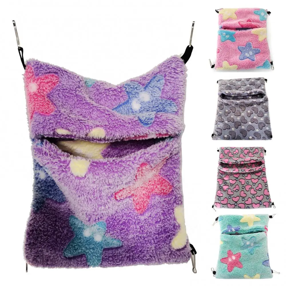 

Hanging Warm Soft Hamster Envelope Hammock Plush Sleeping Tree Bed Small Nest Sleeping Bag Pet Supply