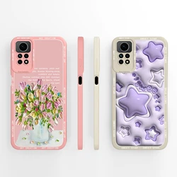 Case For Redmi Note 12 Pro 4G 5G Lovely Girl Smooth Liquid Protective Back Cover For Xiaomi Redmi Note 12Pro Funda Shell Bumper