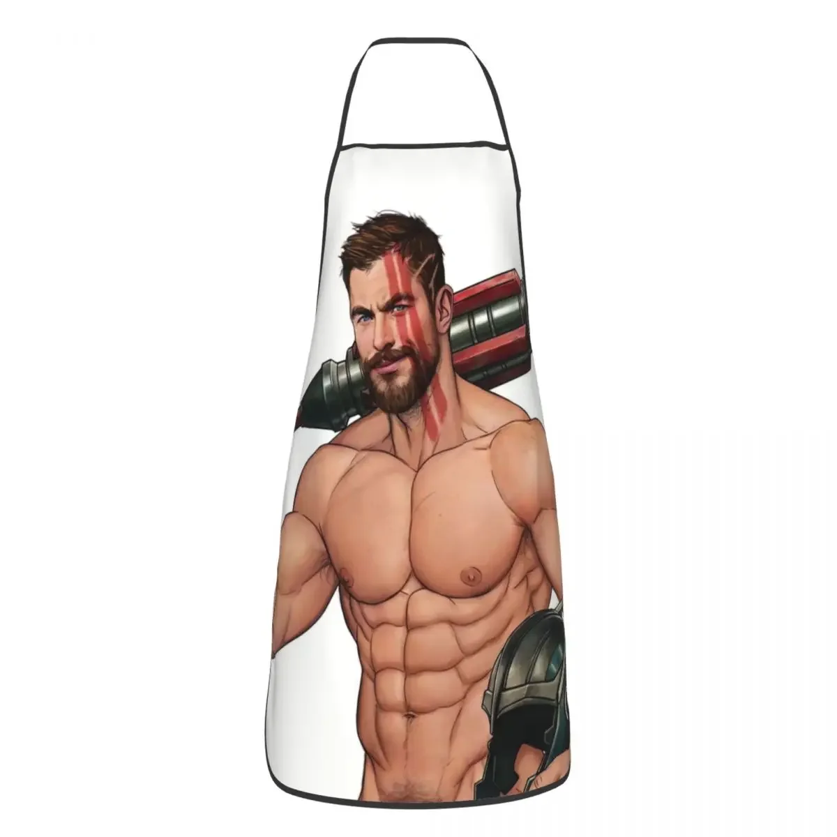 Custom Bib Sexy Hunk Bear Muscled Man Gay Art Aprons Men Women Unisex Chef Kitchen Cooking Tempting Male Boy Tablier Cuisine