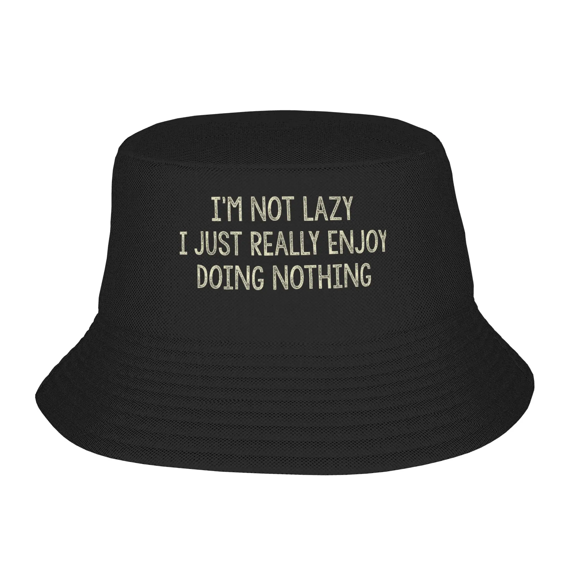 I'm Not Lazy I Just Really Enjoy Doing Nothing Bucket Hats for Girl Beach  Bob Hat for Vacation Caps