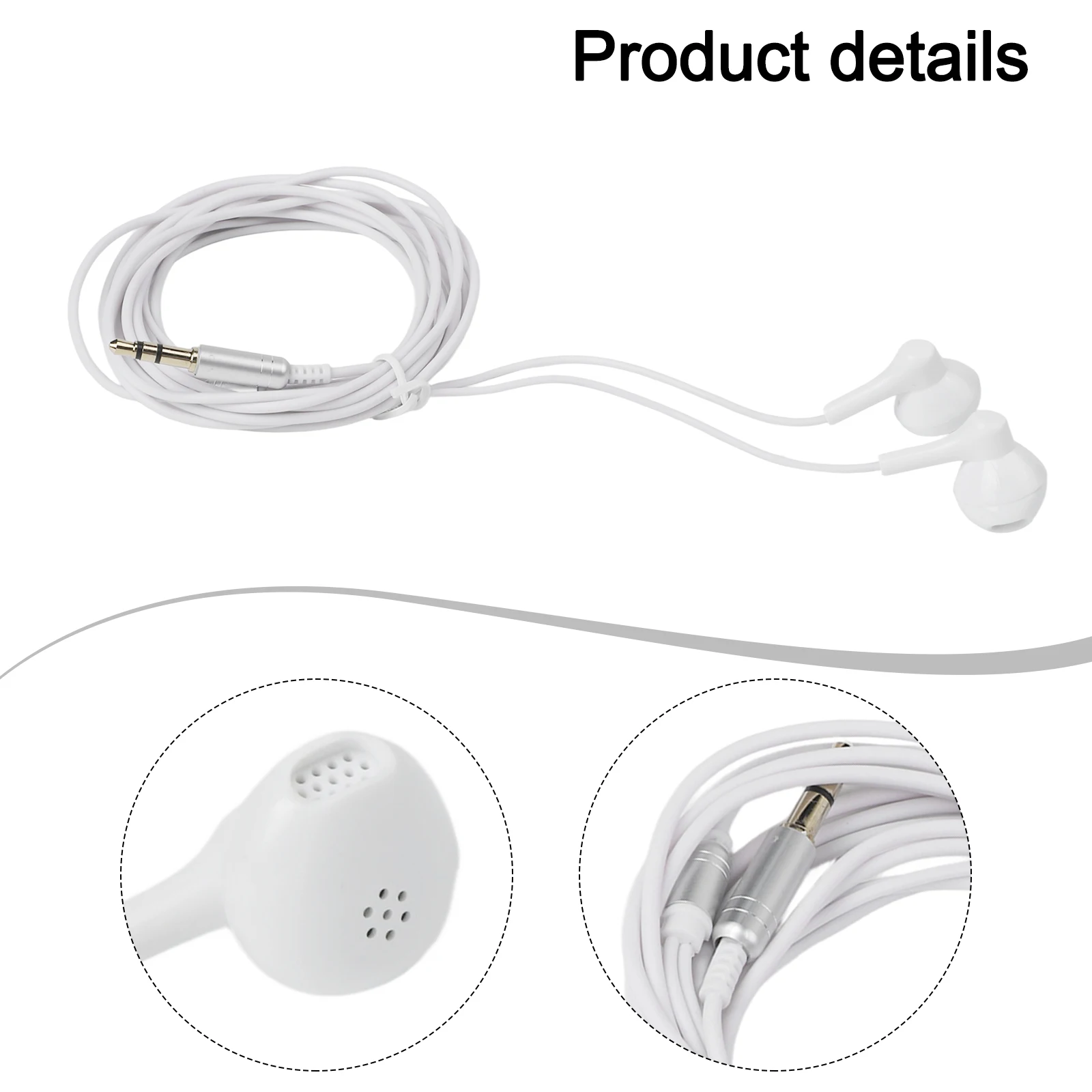 Extended 3 Meter Wire Earbuds With Rich Low Frequency Response Ergonomic Shape For Android And For IOS Devices Color Options