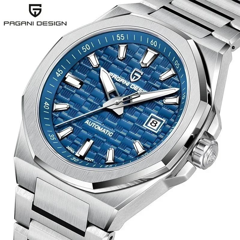 PAGANI DESIGN New Automatic Mechanical Watch Top Brand Stainless Steel Waterproof Calendar Luxury Gift Men's Watch Reloj