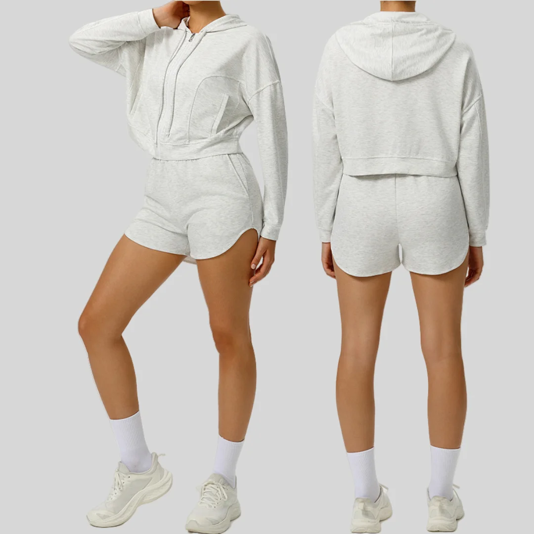 

Leisure Loose Zipper Jacket Fitting Sports Fitness Yoga Suit Women's Yoga Pants Loose Pants Bra Workout Clothing Gym Sportswear