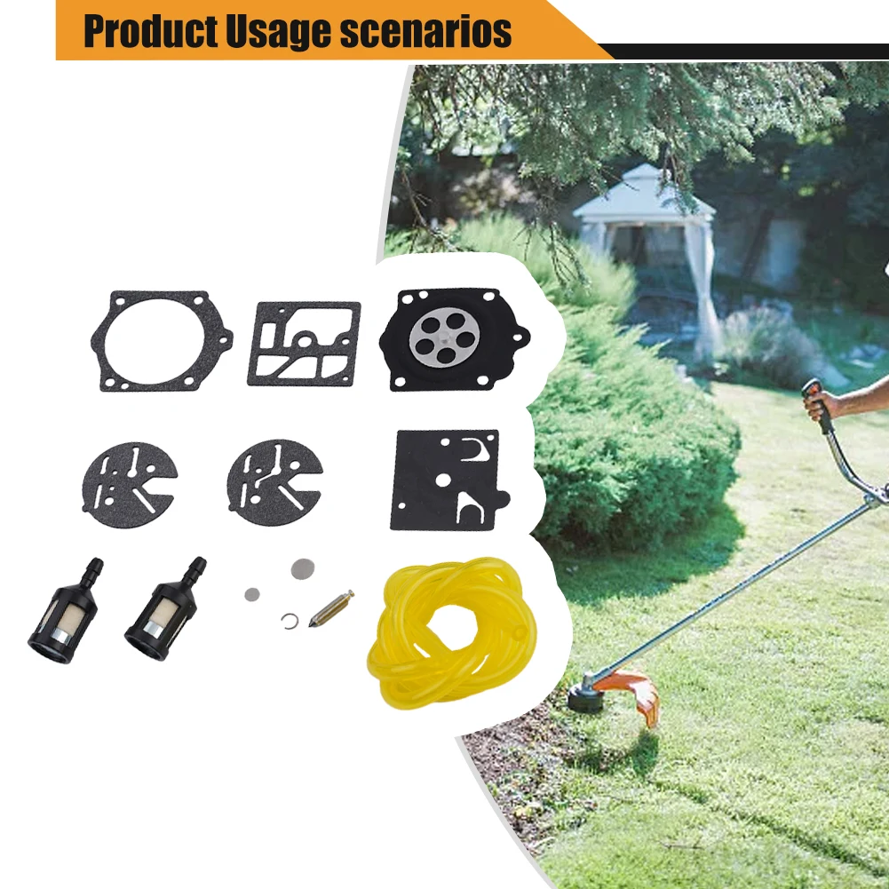 

Oil cap Carburetor repair kit Air fuel filter Rebuilt kit Gasket Piston injector 1 set Replacement 610 650 655