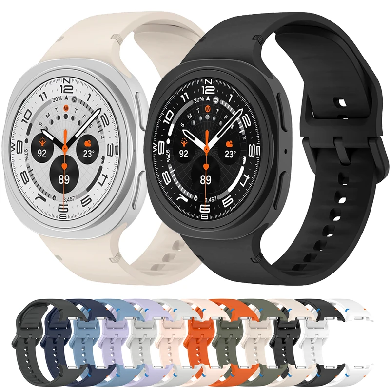 

1:1 Sport Band for Samsung Galaxy watch 8 44mm 40mm 8 classic 46mm Wrist Replacement Belt Bracelet Correa Galaxy watch 8 Straps