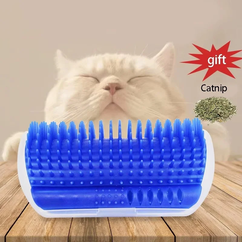 Massage Cat Brush for Kittens Corner Scratcher Hair Removal Beauty Clean Removable Comb Pet Grooming Tool