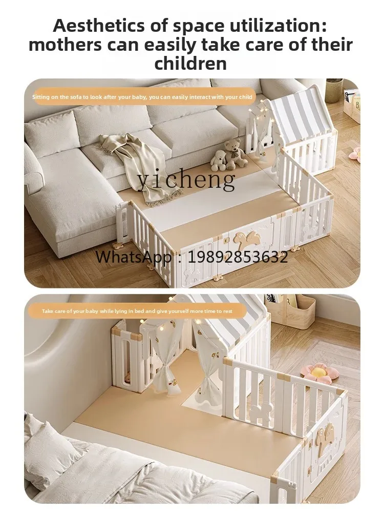 ZZ  Baby Fence Crawling Mat Floor Three Sides Children's Game Indoor Floor Sofa Home