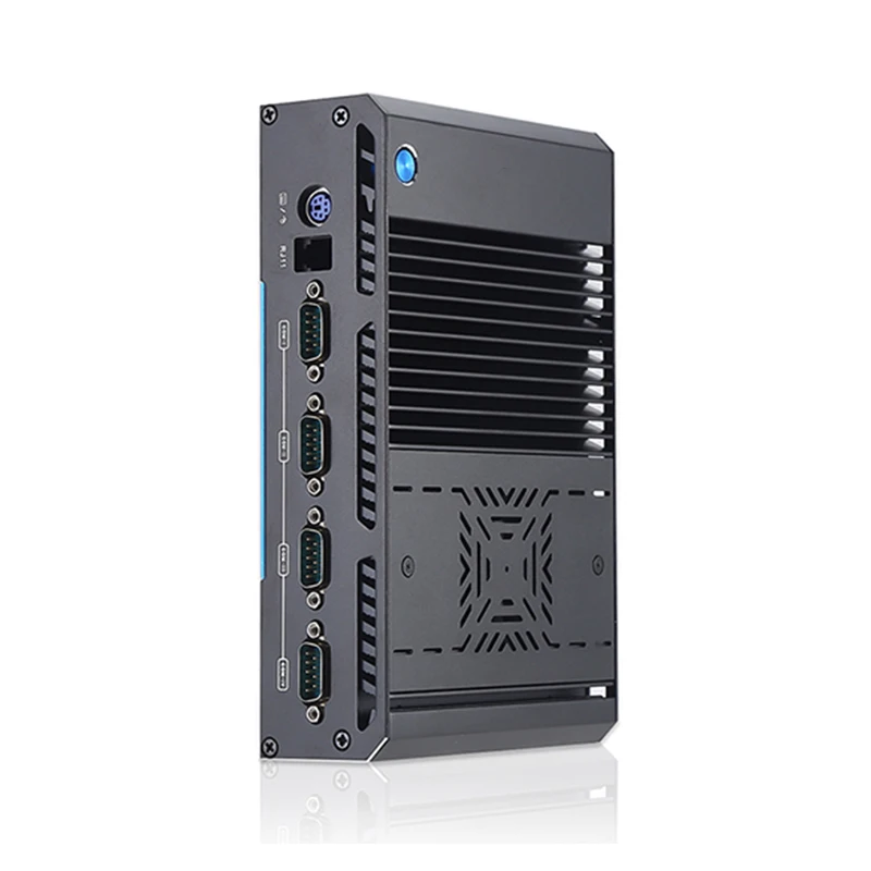 Fanless Mini PC Intel Core i7 1195G7 4COM Mini PC VGA HD-MI DP  USB*4 RJ11  1*PS2 Embedded Computer Industrial Control Host