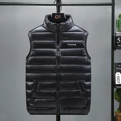 ZOZOWANG Men's Ultralight Down Cotton Vest Winter Outdoor Waistcoat Hot-selling New Male's Sleeveless Warm Puffer Vest Jacket