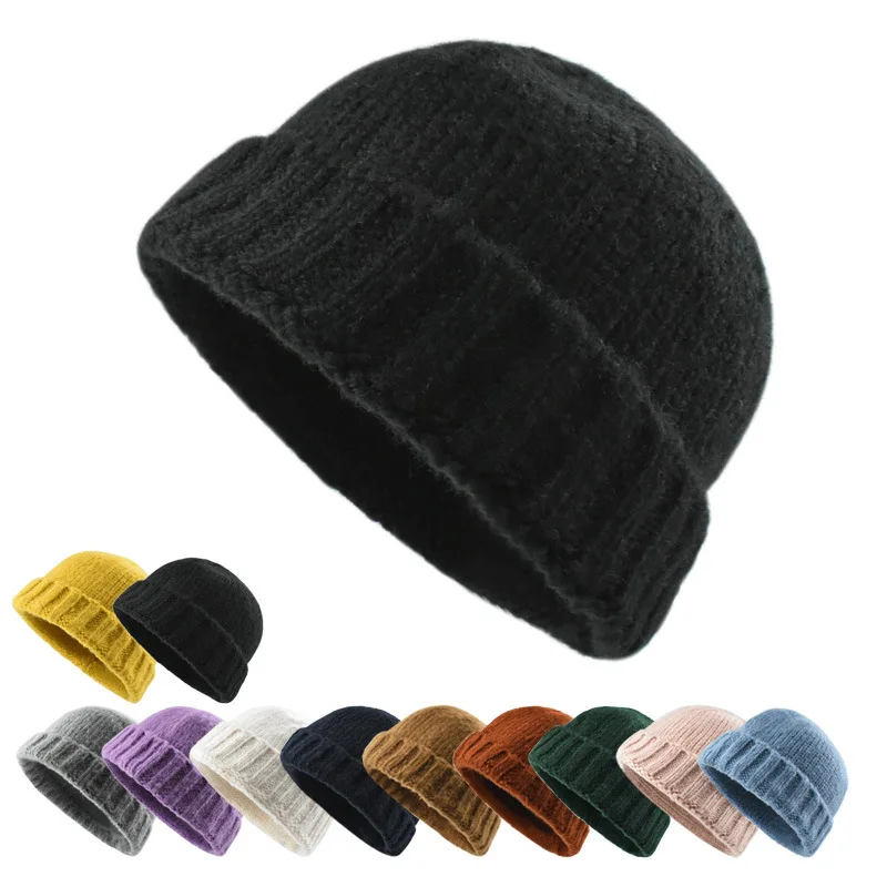 Korean Version of Retro Six-panel Melon Fur Cap Winter Men's and Women's Outdoor Warm Short-brimmed Landlord Hats