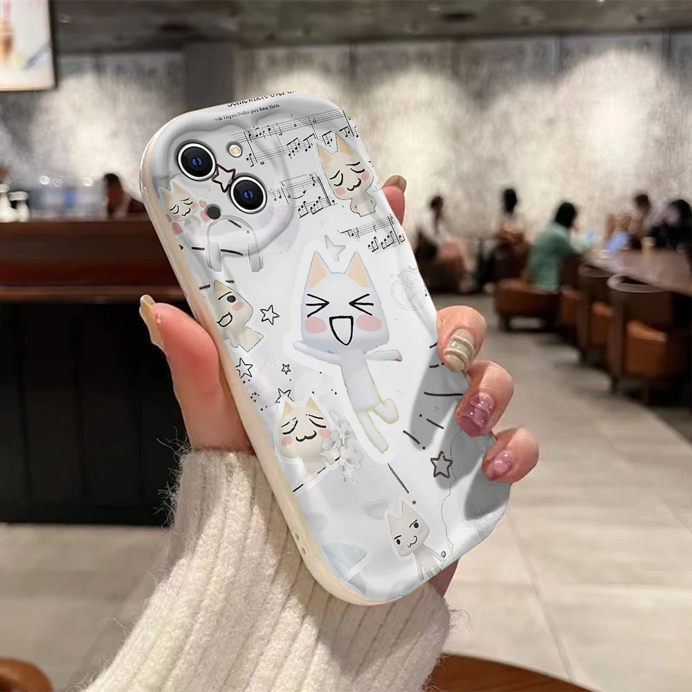 INS Cute Toro Inoue Cat 3D Wave Case For Xiaomi Redmi 13C 12 12C 10 10C 9 9C A1 A2 K50 K40 Note 13 12 11 10 Pro Plus 4G 5G Cover
