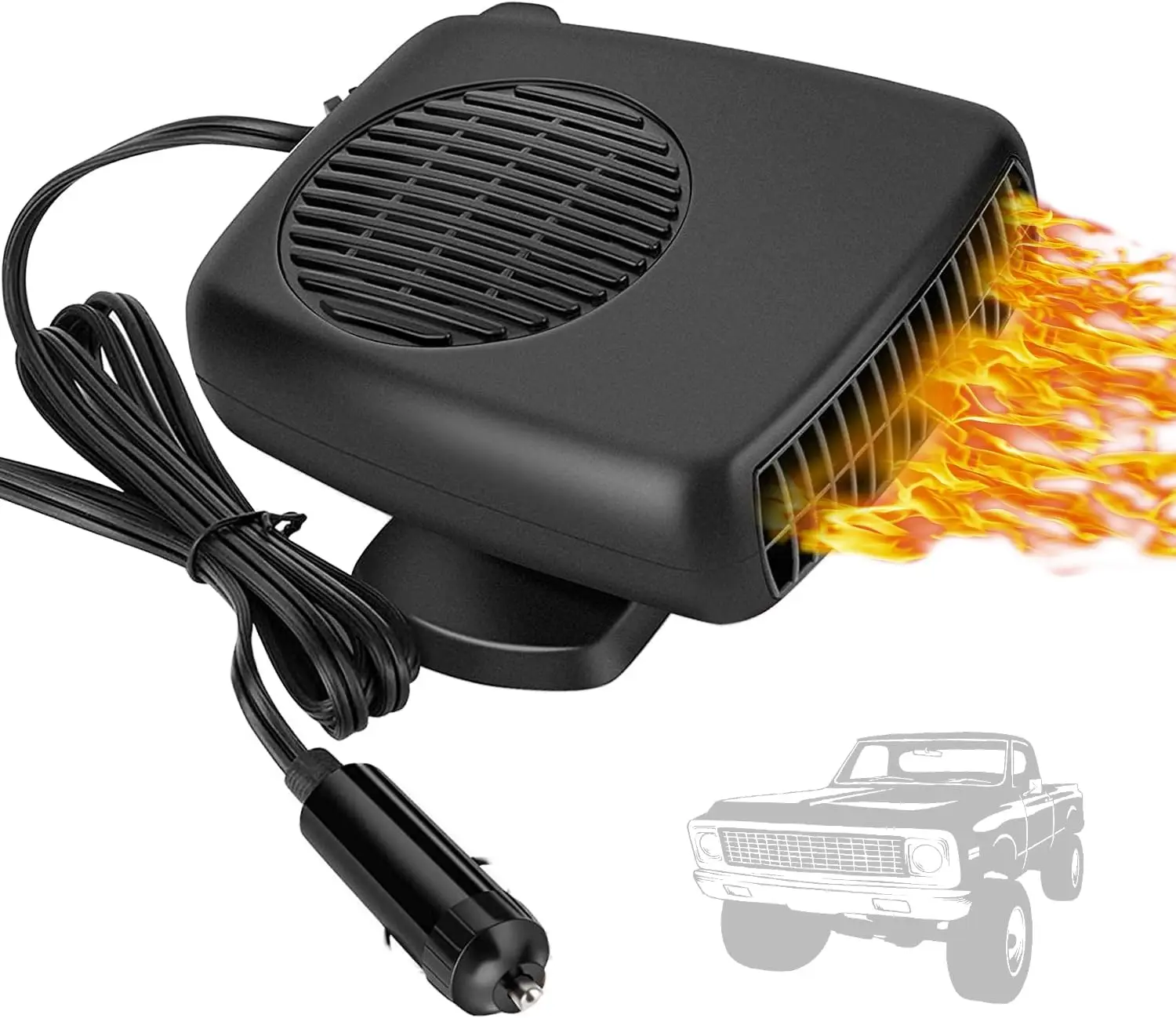سخان السيارة - 12 فولت مزيل الصقيع المحمول المكونات في سخان السيارة مزيل الصقيع للسيارات SUV vine7 #1