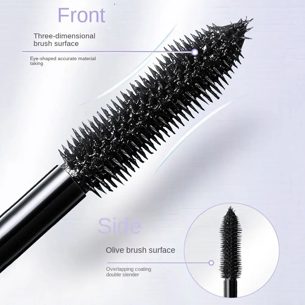 Pennello in fibra strumento per il trucco cosmetici per gli occhi delle donne Lash Lift Extension ciglia ciglia bigodino 4D Volume Mascara Silver Tube Mascara