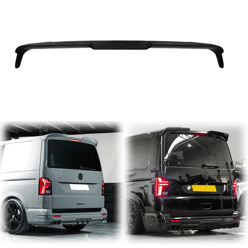 

For Volkswagen VW Multivan T5 T6 T6.1 Sportline Style Car Rear Roof Wing Trunk Spoiler Body Kit Glossy Black High Quality ABS