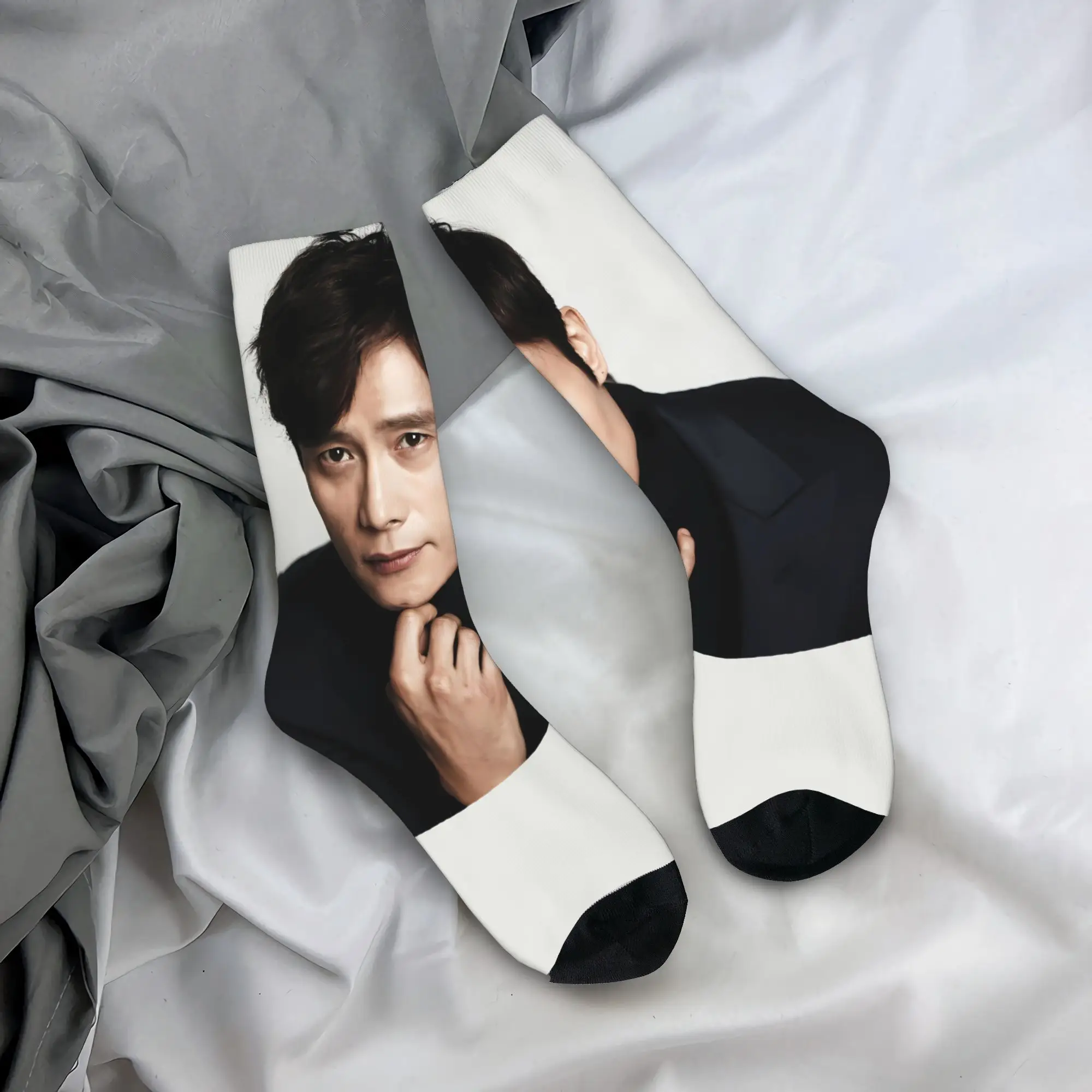 لي بيونغ هون جوارب الرجال الجوارب عالية الجودة الجوارب غير رسمية الربيع سكيت عدم الانزلاق جوارب مطبوعة هدية عيد ميلاد #1