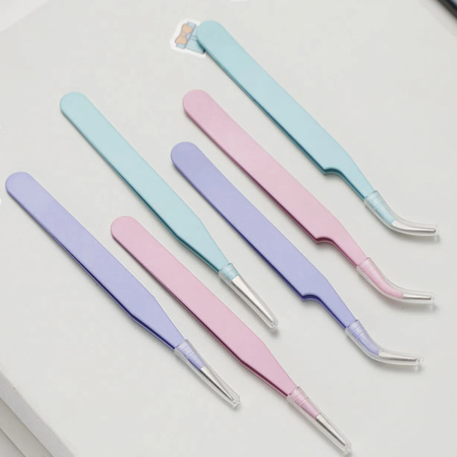 ملاقط صغيرة جديدة للمكياج، ملاقط الرموش الصناعية، ملصقات أظافر، مشبك ورق، ملصقات قصاصات القرش، متعددة الوظائف. #2