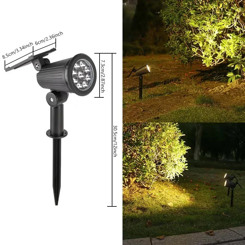1/2/3/4 Stuks Zonne-energie 9LED Lamp Verstelbare Solar Spotlight In-Grond IP65 waterdichte Landschap Wandlamp Buitenverlichting