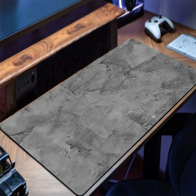 Mouse Pad Grey Texture Marble Notbook Gamer Large Keyboard NonSlip Rubber Computer Carpet Desk Mat PC Gamer 90x40 MousePad