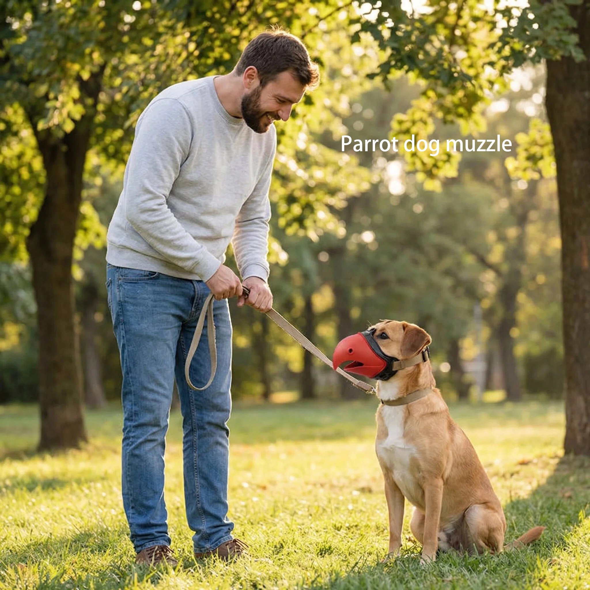 S-XXXL TPR Parrot-type Dog Muzzle To Prevent Biting Barking And Random Eating Of Masks Suitable For Small And Large-sized Dogs