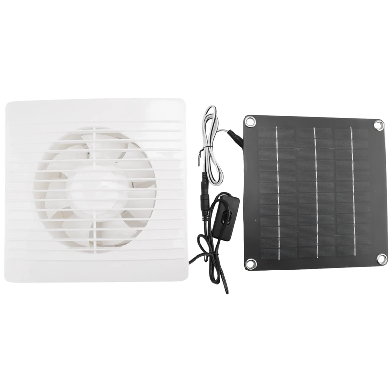 

Solar Fan For Greenhouse - 50W Solar Panel + 10 Inch Solar Exhaust Fan For Shed, Dog House