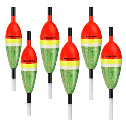 THKFISH 5pcs Fishing Slip Floats Balsa Wood Fishing Slip Bobbers Buoys For Crappie Panfish Walleyes Freshwater Olive Bobber