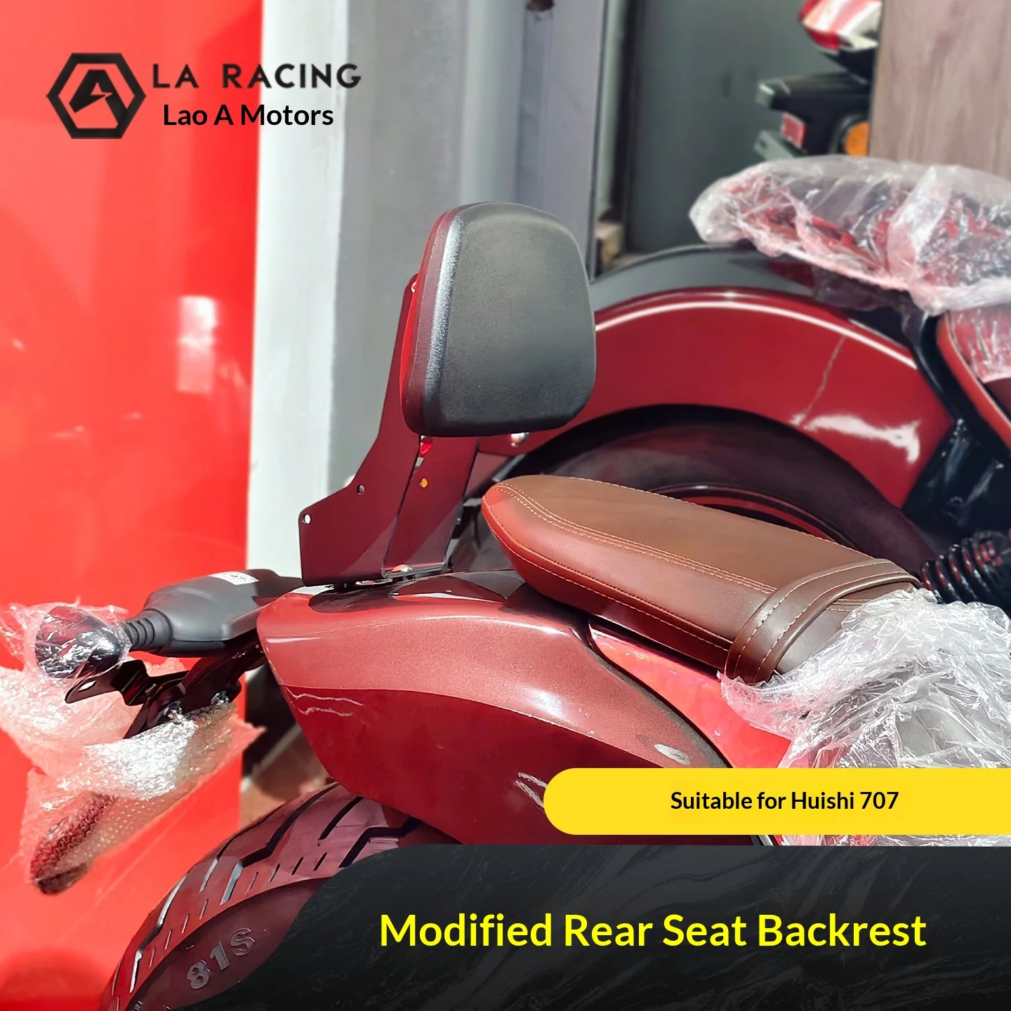 【Premium】For Benda Greystone 707 motorcycle modification, retro rear seat backrest, rear support cushion, comfortable lumbar