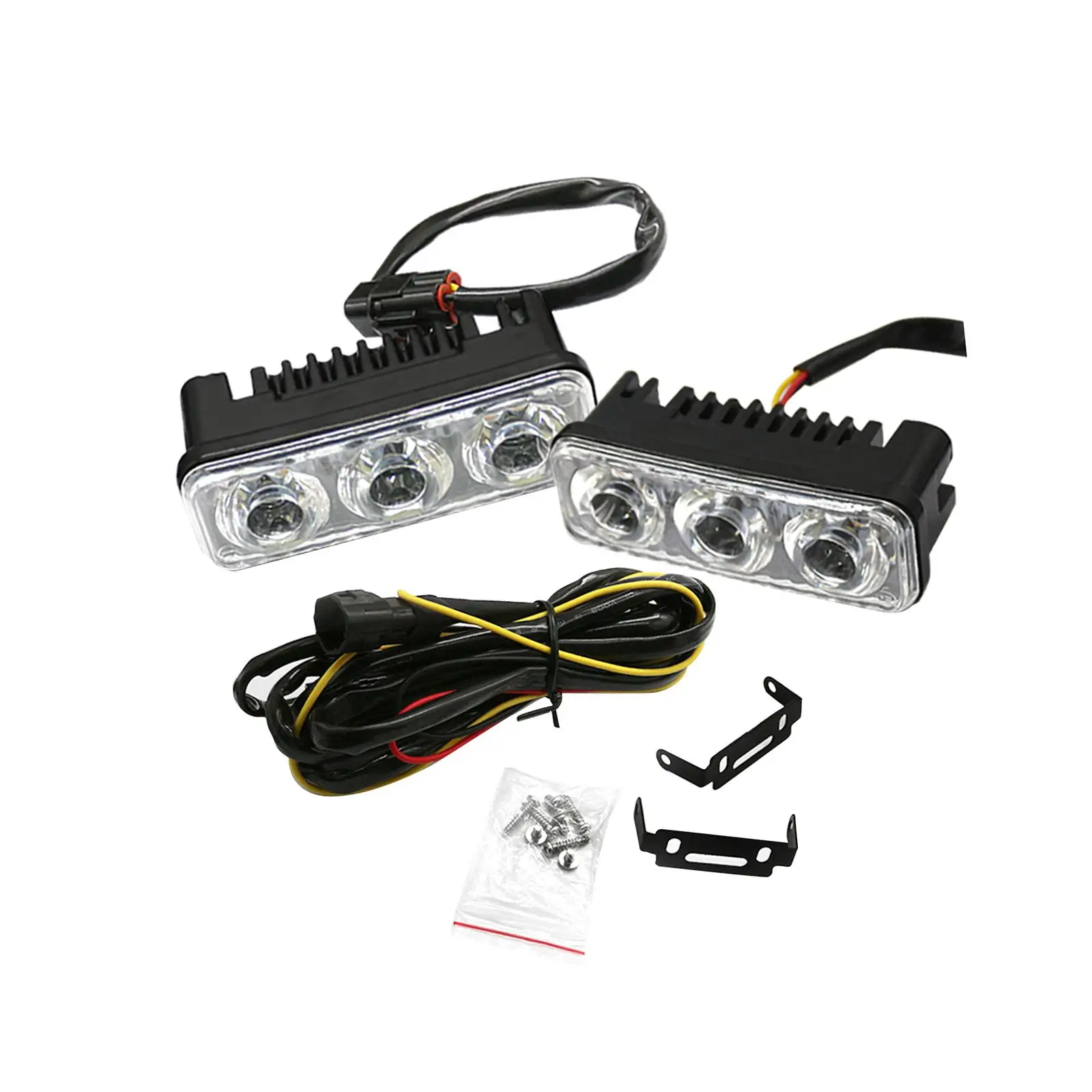 LED Daytime Running Lights for Vehicles High Performance Aluminum Fog Lamp Dustproof