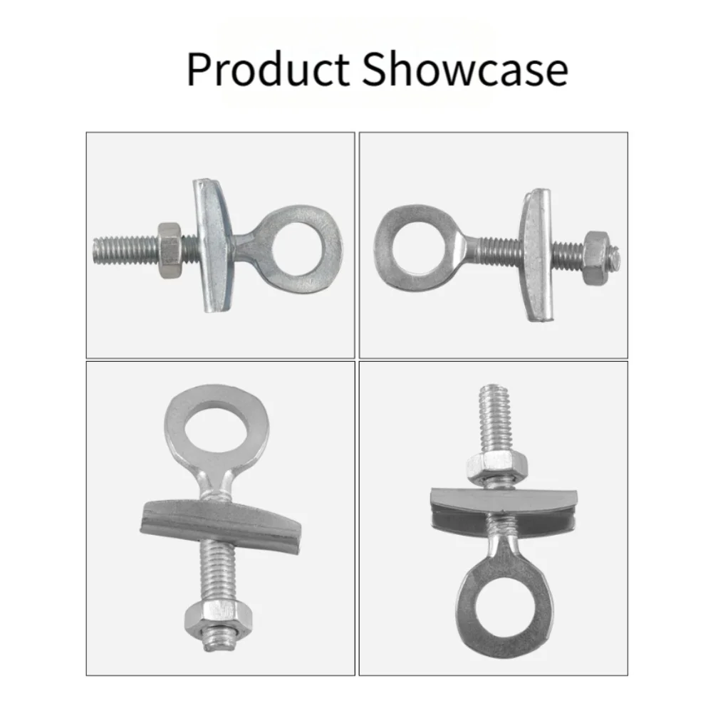 10pcs Bicycle Chain Tensioner Zinc Alloy Rear Axle Tightener for 10mm Aperture Bikes with 26mm Length and 7.5mm Width