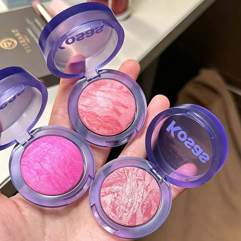 KOSAS Brand Baked Powder Blush Dimensional Brightening Cheek Makeup Lasting Natural Oil Control Radiant Face Blusher Cosmetic