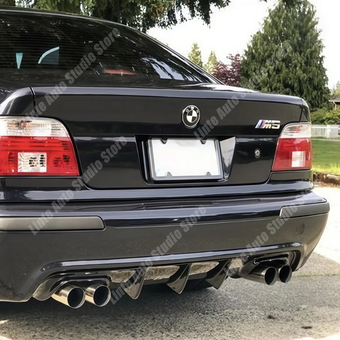 Gloss Black Maxton Style Rear Bumper Diffuser For BMW E39 M5 M Sport 520i 523i 525i 528i 535i 540i 1998-2003 Styling Body Kit