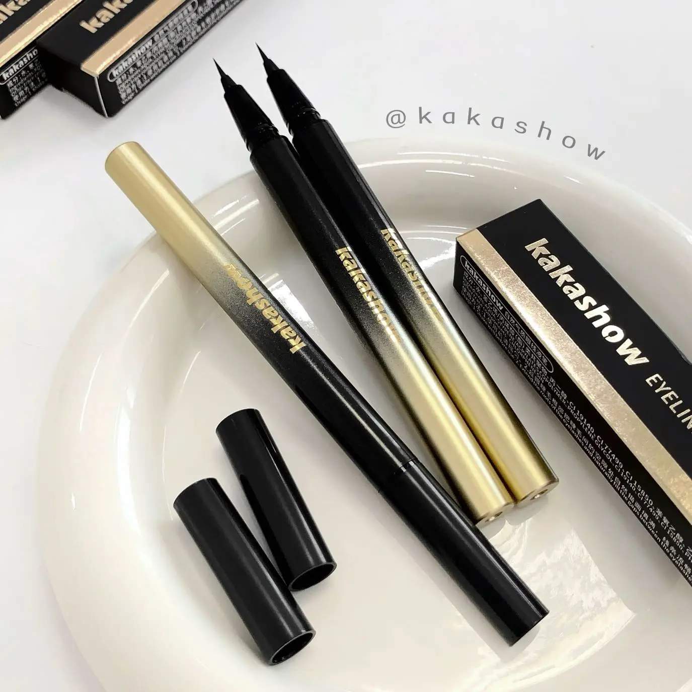 Exquisite Liquid Eyeliner Pencil for Eye Makeup (Black Ultra-Fine Tip, Waterproof and Anti Smudge, Lasting Makeup)
