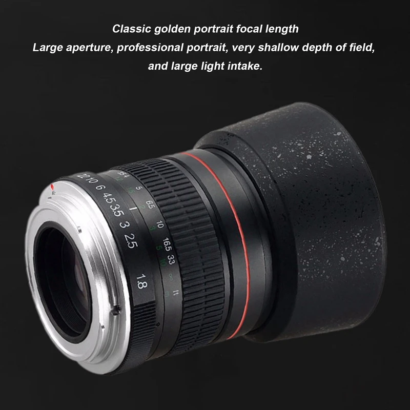 

85Mm F1.8 Camera Lens For Canon F1.8 Large Aperture Fixed Focus Portrait Macro Pure Manual Focus SLR Camera Lens