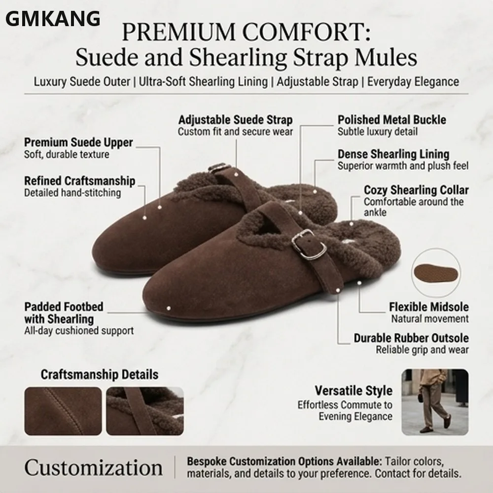 Retro Mary Jane Shoes for Women Warm Velvet Flat Bottom Comfortable Slip-On Casual Walking Shoes Autumn Winter Cotton