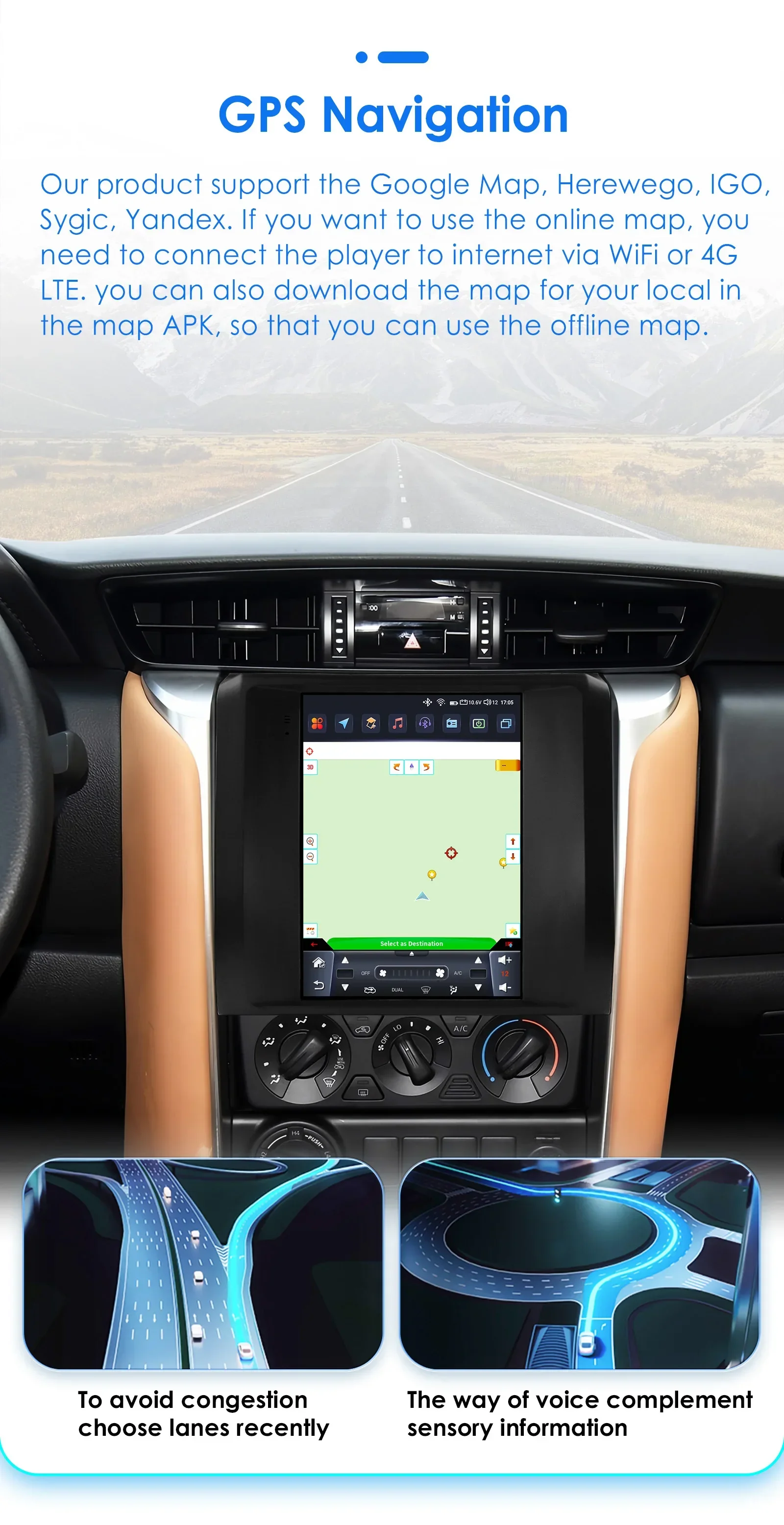 9.7 4G Wireless Carplay Android Auto Car Radio Multimedia for Toyota Fortuner / HILUX Revo 2015 - 2022 Video Player