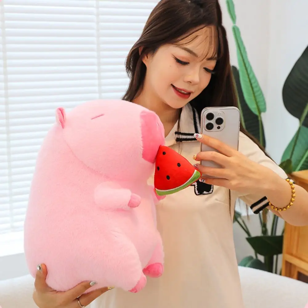 

Simulation Pink Watermelon Capibara Doll Cloth Doll Cute Doll Sport Capibara Toys Soft Capibara Anime Fluffty Home Decor