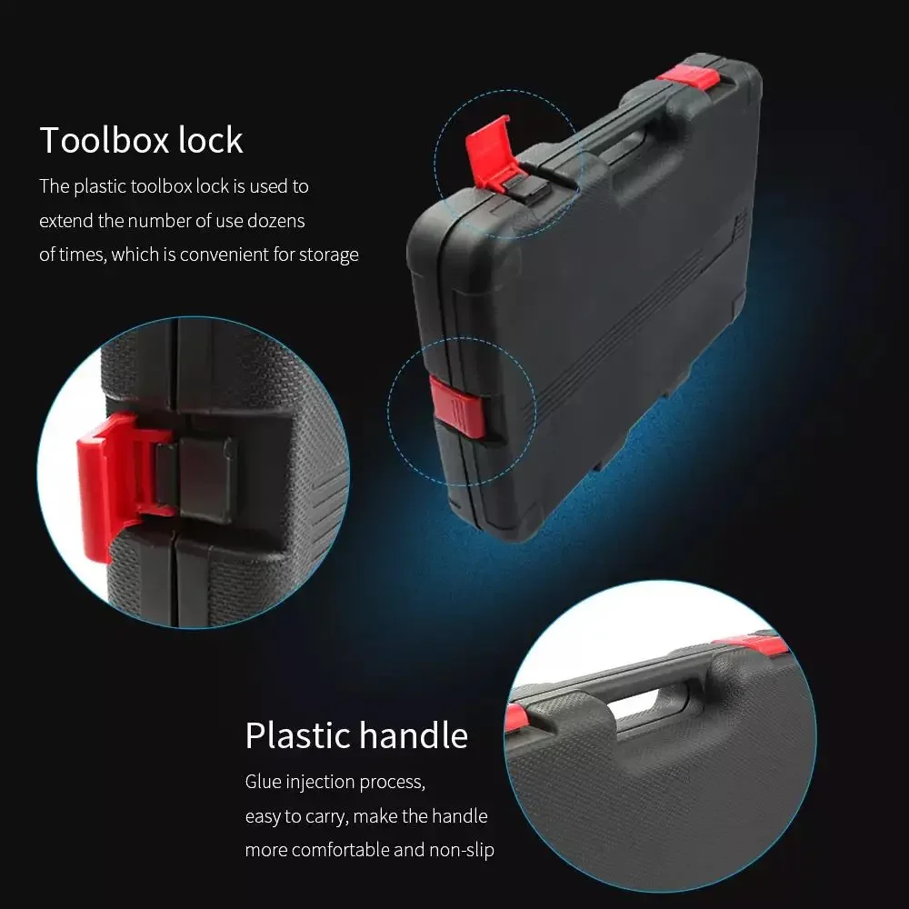 215pcs Chrome Vanadium Car Knurling Mechanics Socket Tool Set