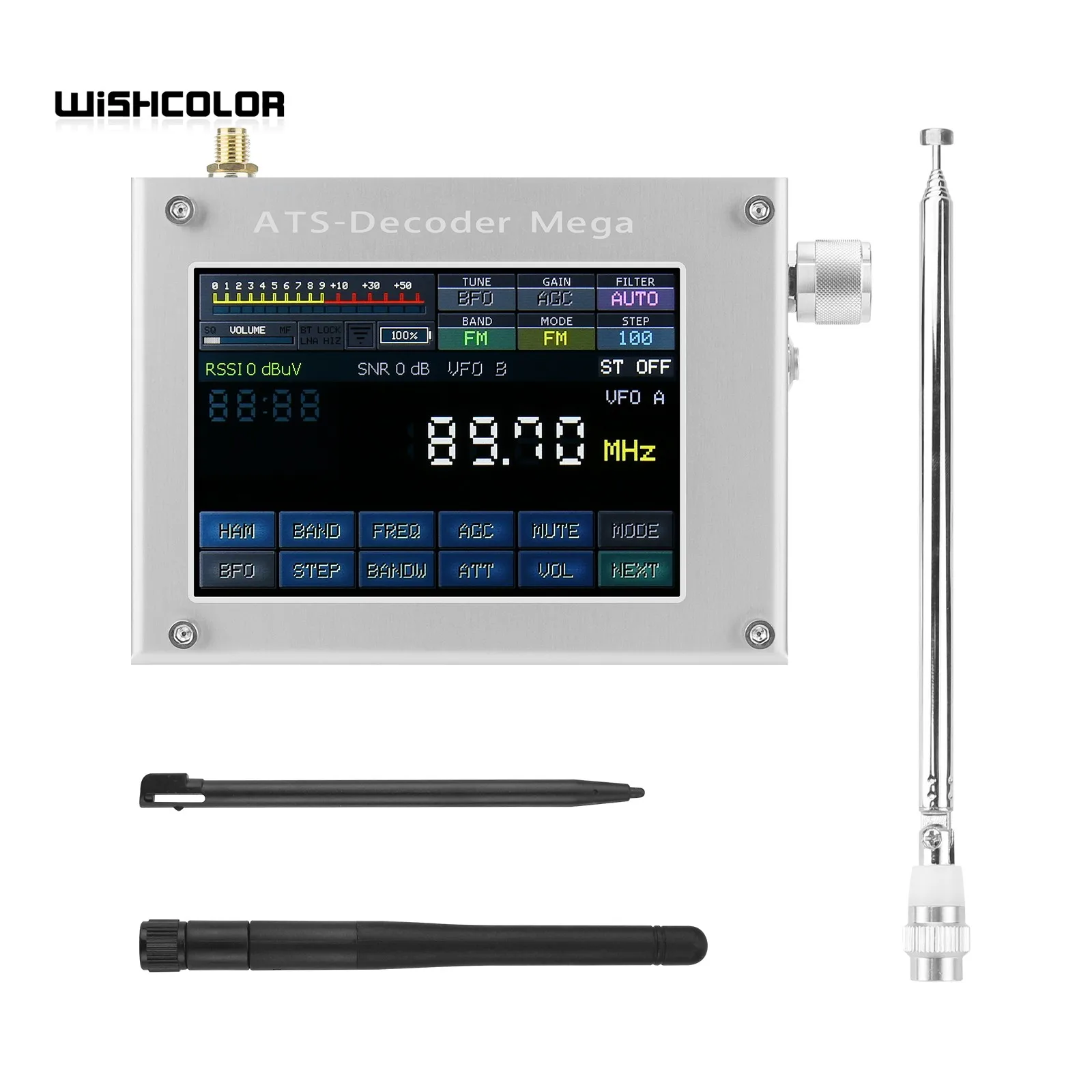 HAMGEEK ATS-Decoder Mega SDR Radio AM FM SYNC SSB CW DIGI Receiver Upgraded Version of ATS25 max-Decoder w/ 4