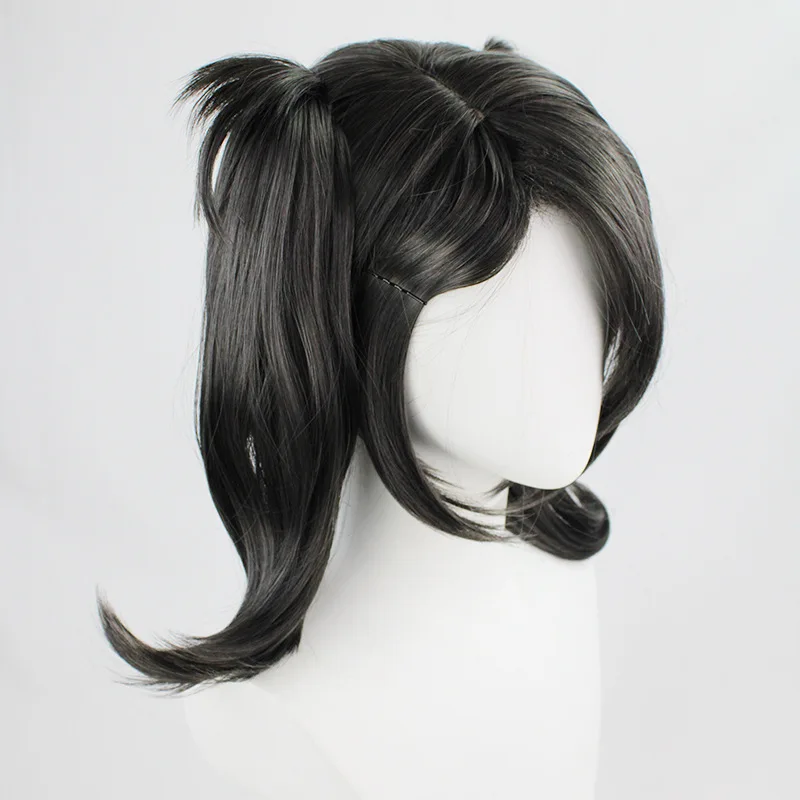 المحتاجة فتاة جرعة زائدة Ame شعر مستعار أسود KAngle دبابيس الشعر تأثيري شعر مستعار طويل لعبة Ame-chan زاوية تشان مزدوجة ذيل حصان ربطات القوس فيونكة