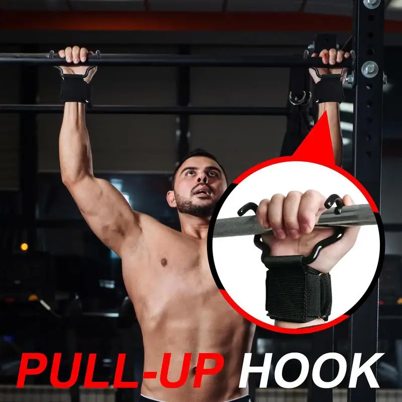 Hand Grip Support For Deadlift Heavy Duty Horizontal Bar Assist Wrist Hook Thickened Filling Design Indoor Fitness Tool For A