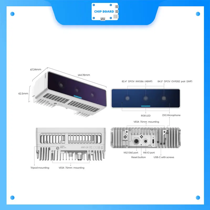 

OAK 4 D: IP67 Водонепроницаемая стереокамера с искусственным интеллектом, глубина