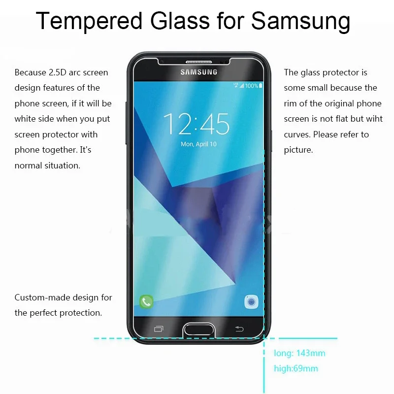 1/2pcs 9H HD Screen Protector for Samsung Galaxy S7 S6 S5 S4 Mini Toughed Hard Tempered Glass Protective Glass On Galaxy S3 Neo