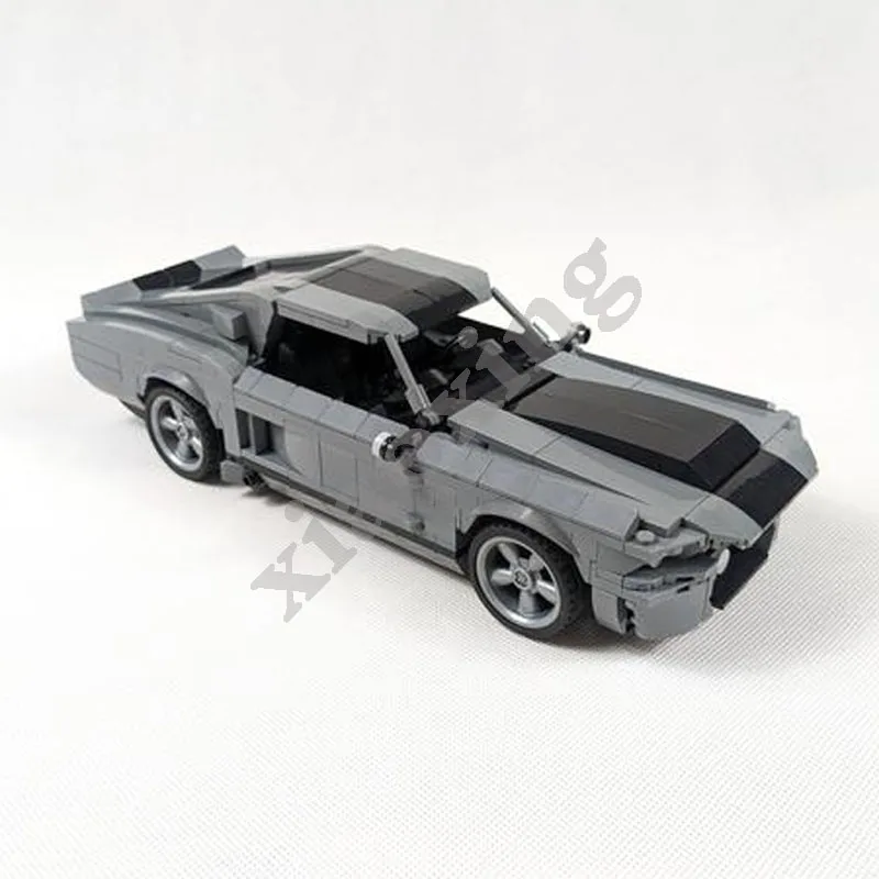 Classic Racing MOC-142663 Grey Racing GT500 E 12 Stud Car 910pcs Assembled Building Blocks Kids Toy Model DIY Christmas Gift